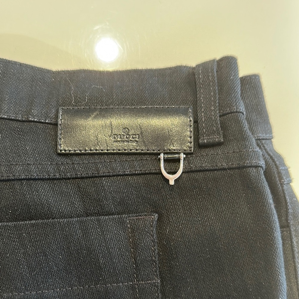 Gucci Charcoal Denim Trousers. New no tag